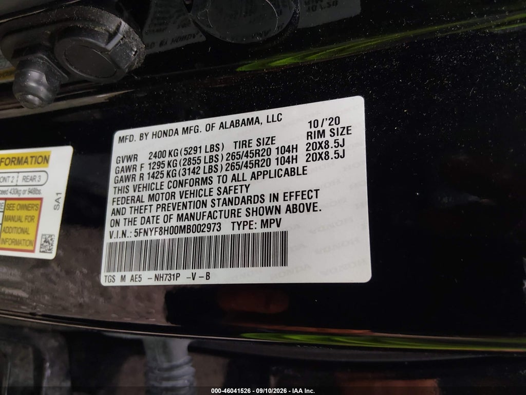 2021 Honda Passport AWD Elite photo 9