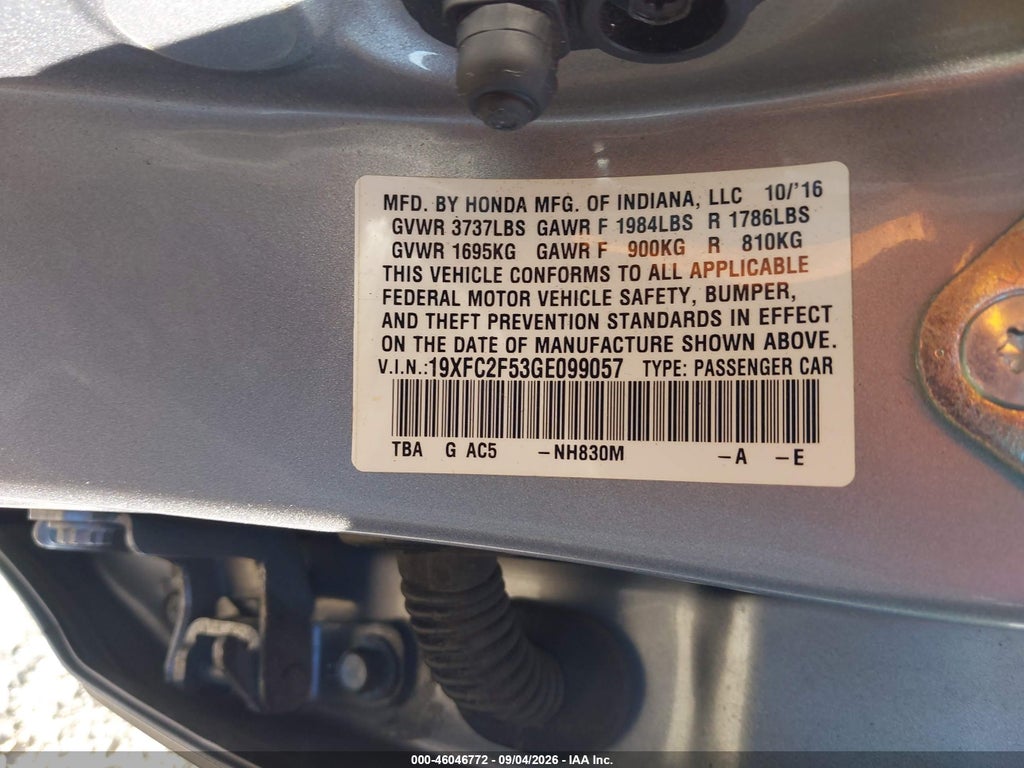 2016 Honda Civic LX photo 9