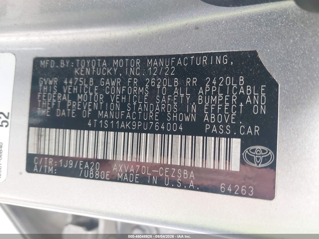2023 Toyota Camry SE photo 9