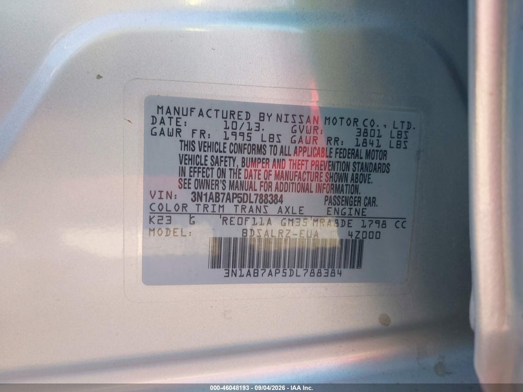 2013 Nissan Sentra SR photo 9