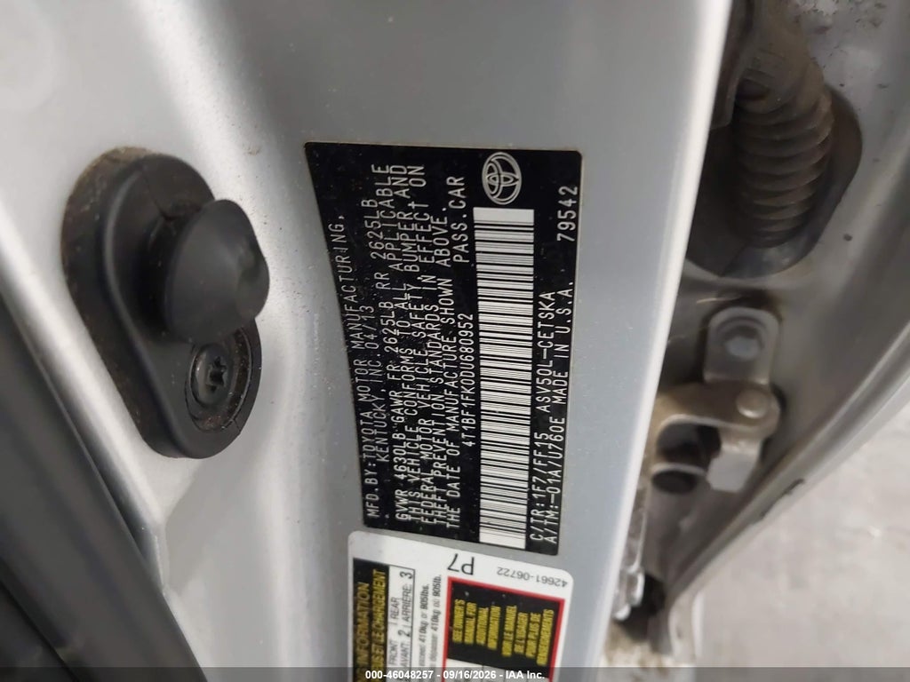 2013 Toyota Camry SE photo 9