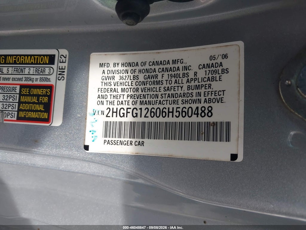 2006 Honda Civic LX photo 9