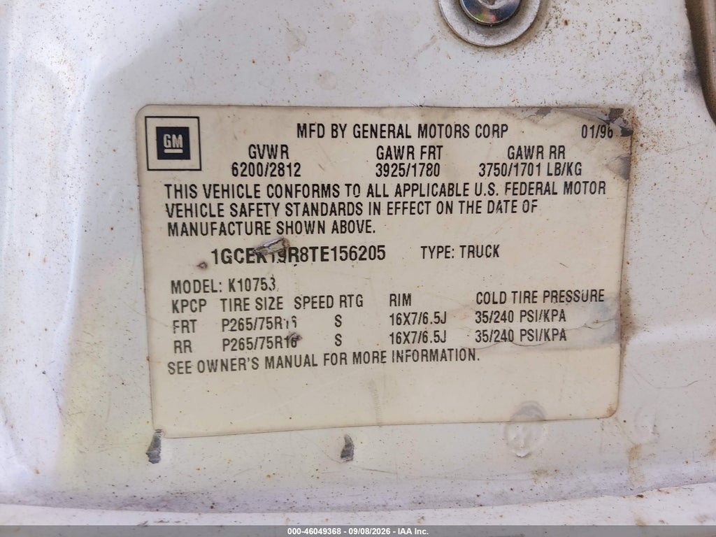 1996 Chevrolet GMT-400 K1500 photo 9