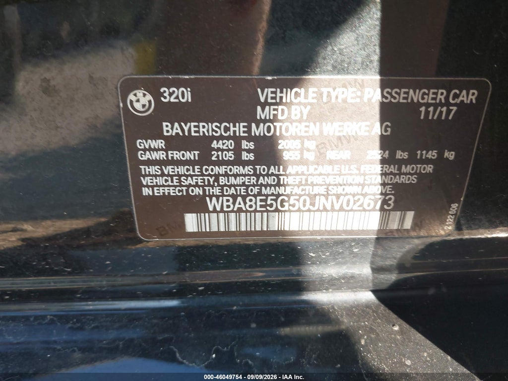 2018 BMW 320I Xdrive photo 9