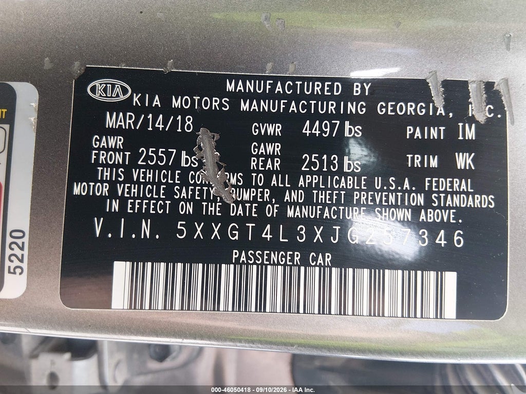 2018 Kia Optima LX photo 9