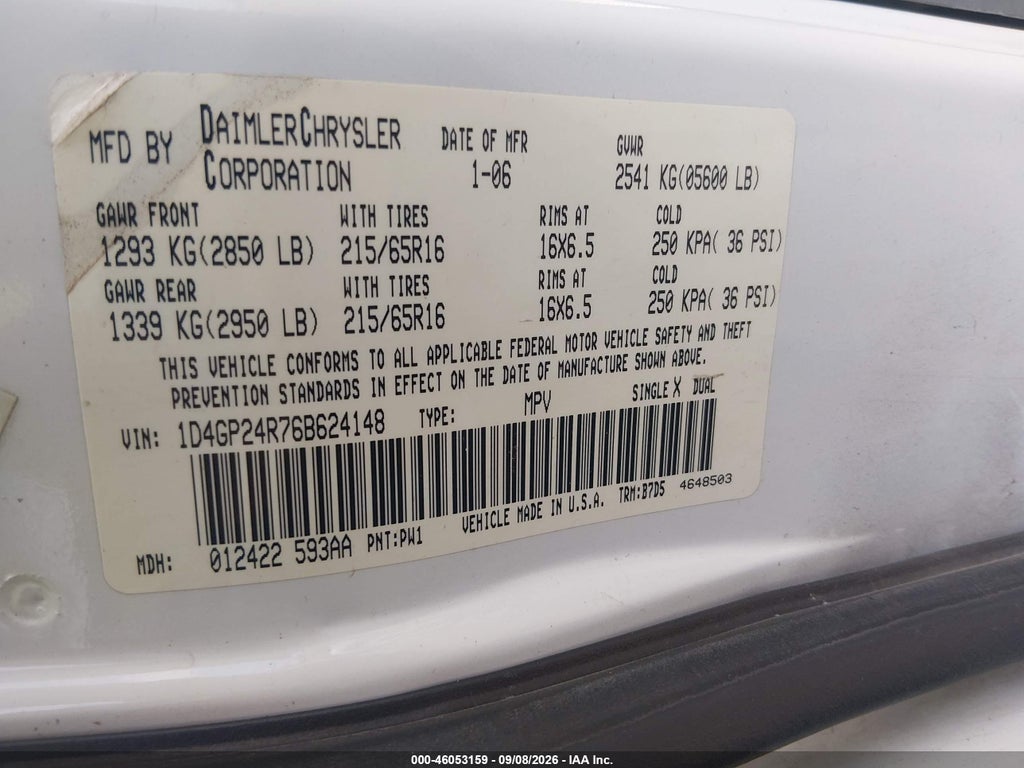 2006 Dodge Grand Caravan SE photo 9