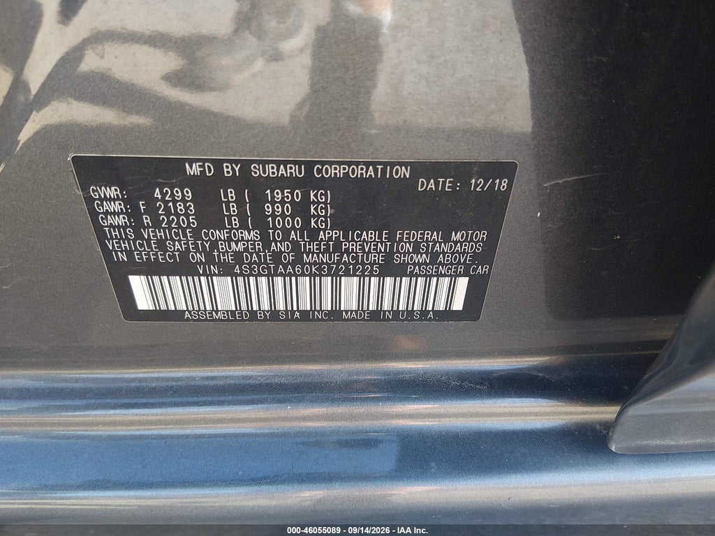 2019 Subaru Impreza 2.0I photo 9