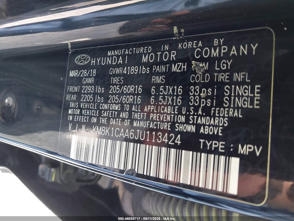 2018 Hyundai Kona SE photo 9
