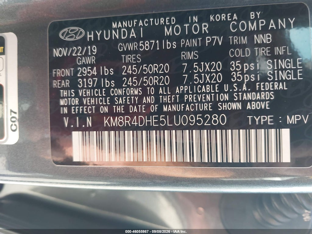 2020 Hyundai Palisade SEL photo 9