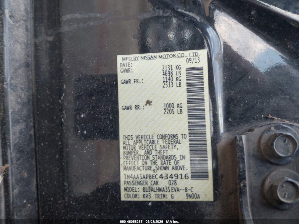 2014 Nissan Maxima 3.5 SV photo 9