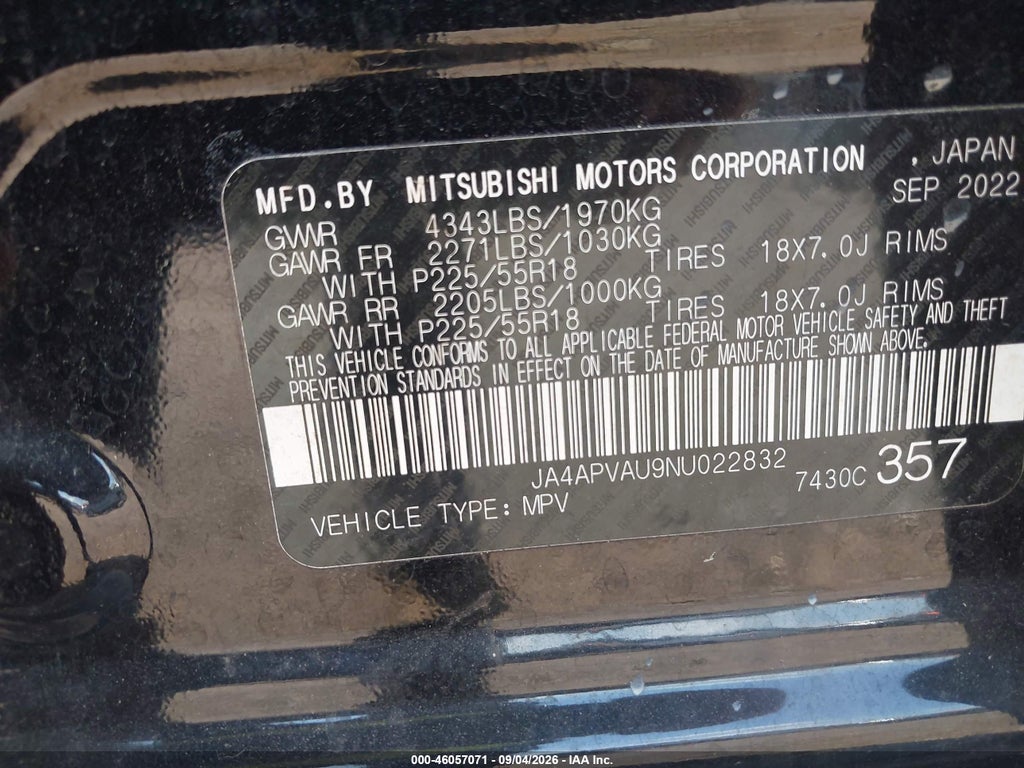 2022 Mitsubishi Outlander Sport 2.0 SE 2WD/2.0 SE Special Edition 2WD photo 9