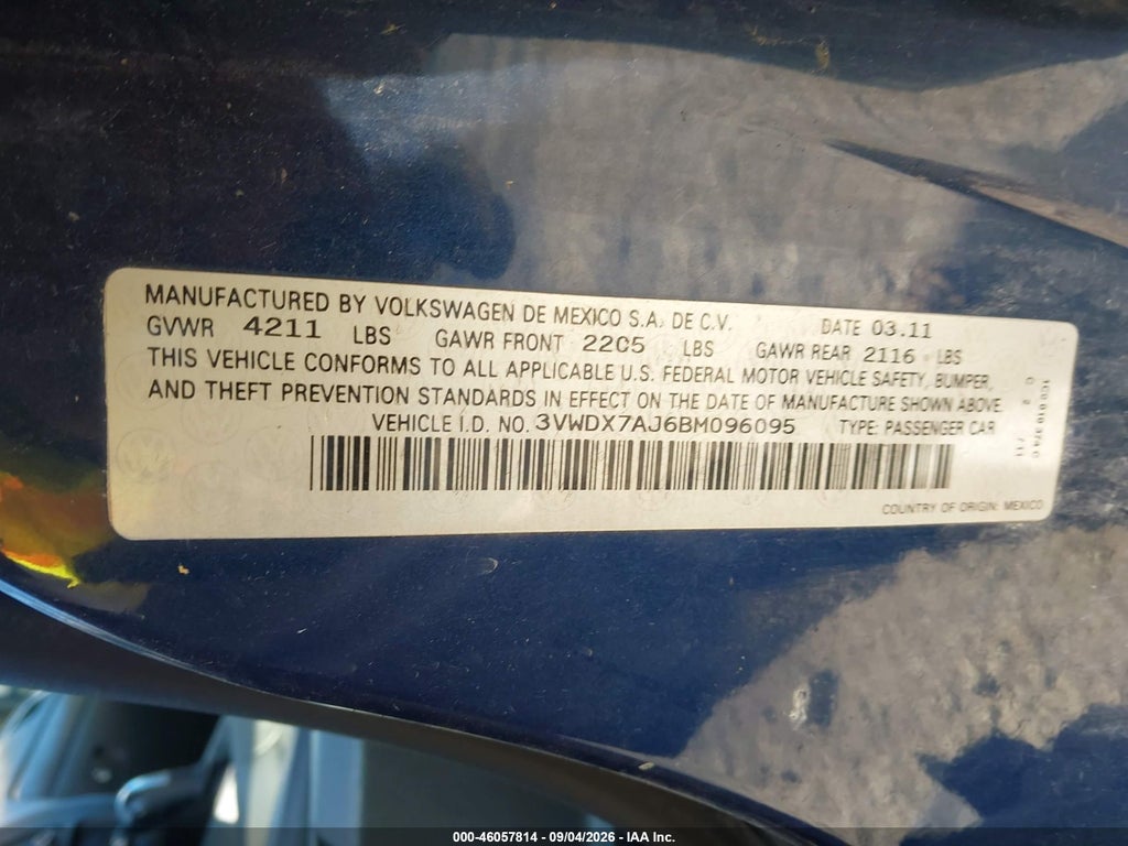 2011 Volkswagen Jetta 2.5L SE photo 9