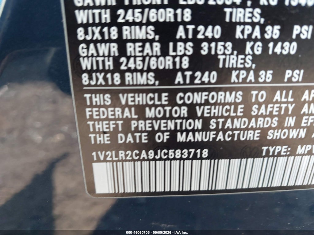 2018 Volkswagen Atlas 3.6L V6 SE/3.6L V6 SE W/Technology photo 9