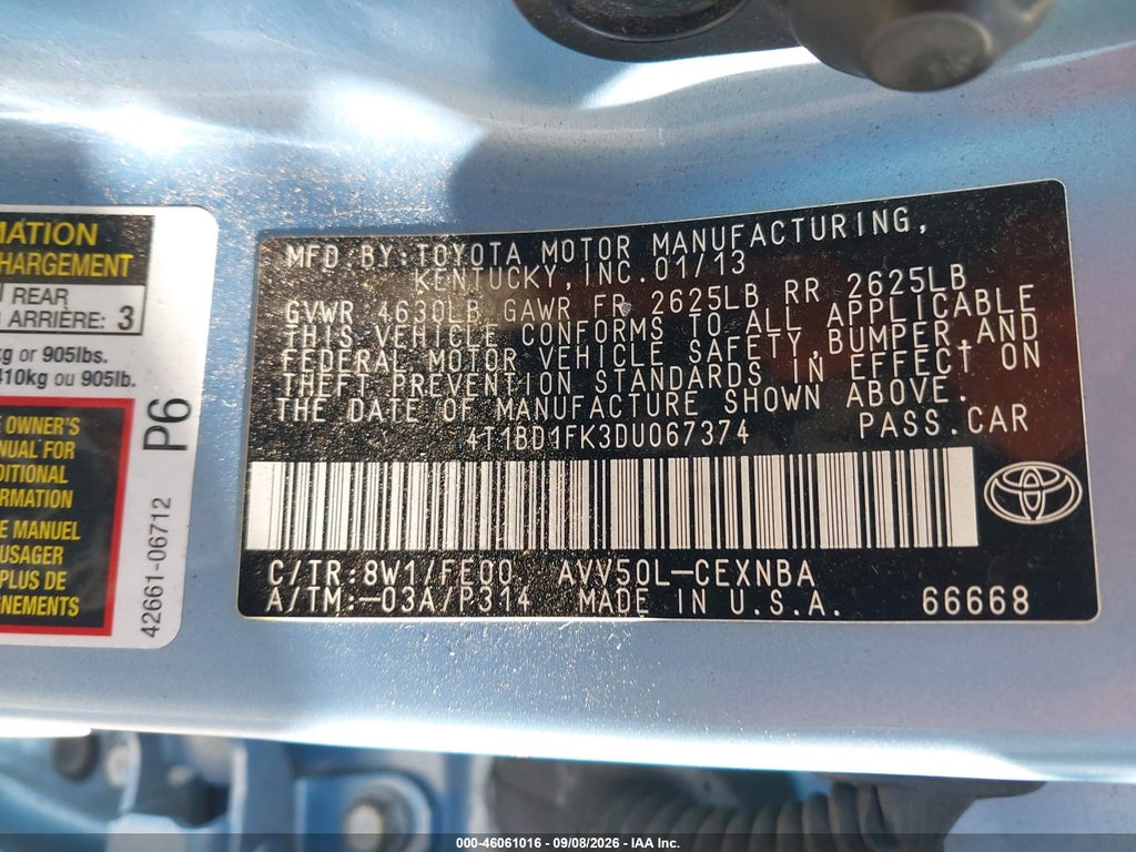 2013 Toyota Camry Hybrid LE photo 9
