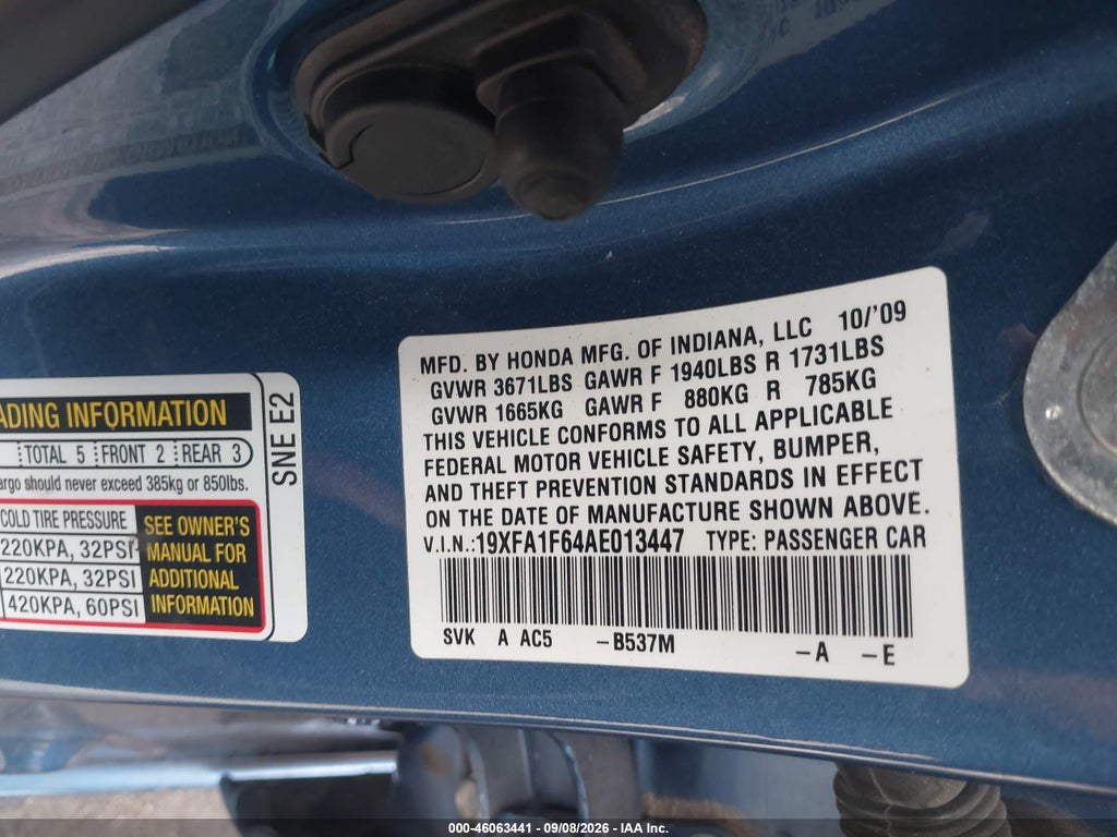 2010 Honda Civic LX-S photo 9