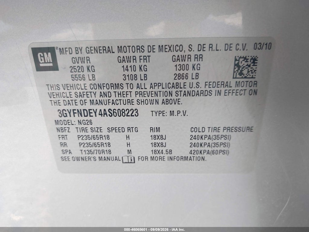 2010 Cadillac SRX Luxury Collection photo 9