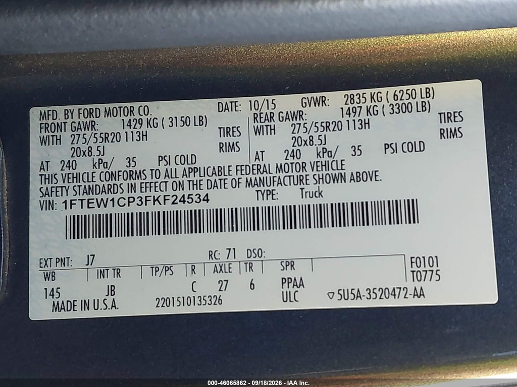 2015 Ford F-150 XLT photo 9