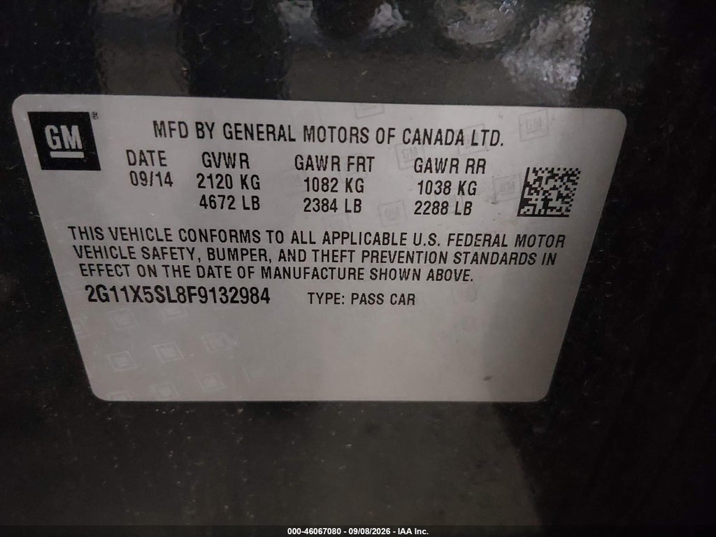 2015 Chevrolet Impala 1FL photo 9