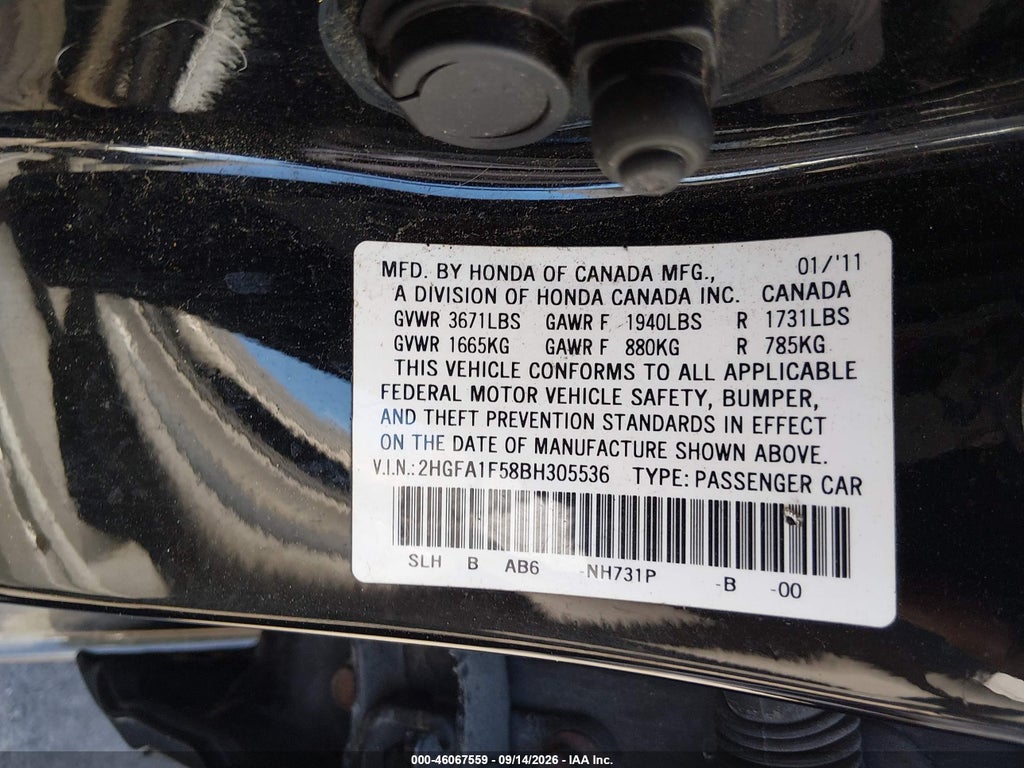 2011 Honda Civic LX photo 9