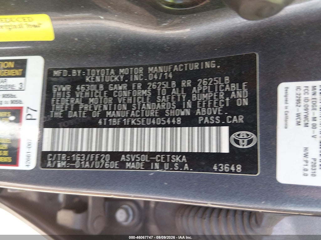 2014 Toyota Camry SE photo 9