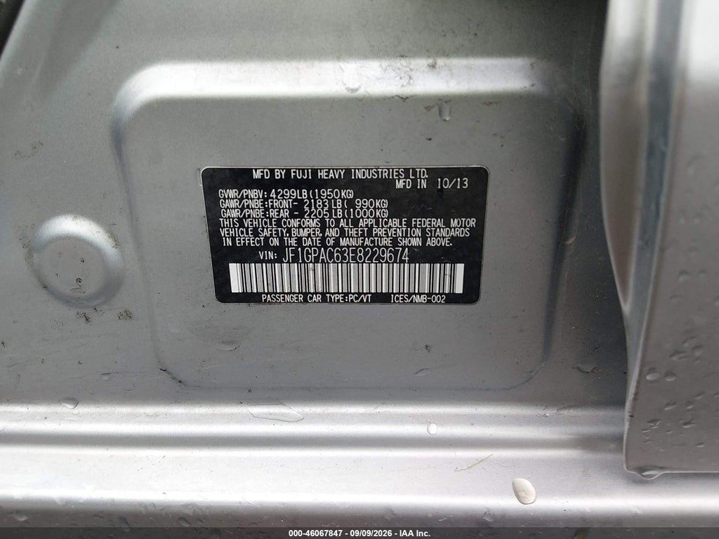 2014 Subaru Impreza 2.0I Premium photo 9