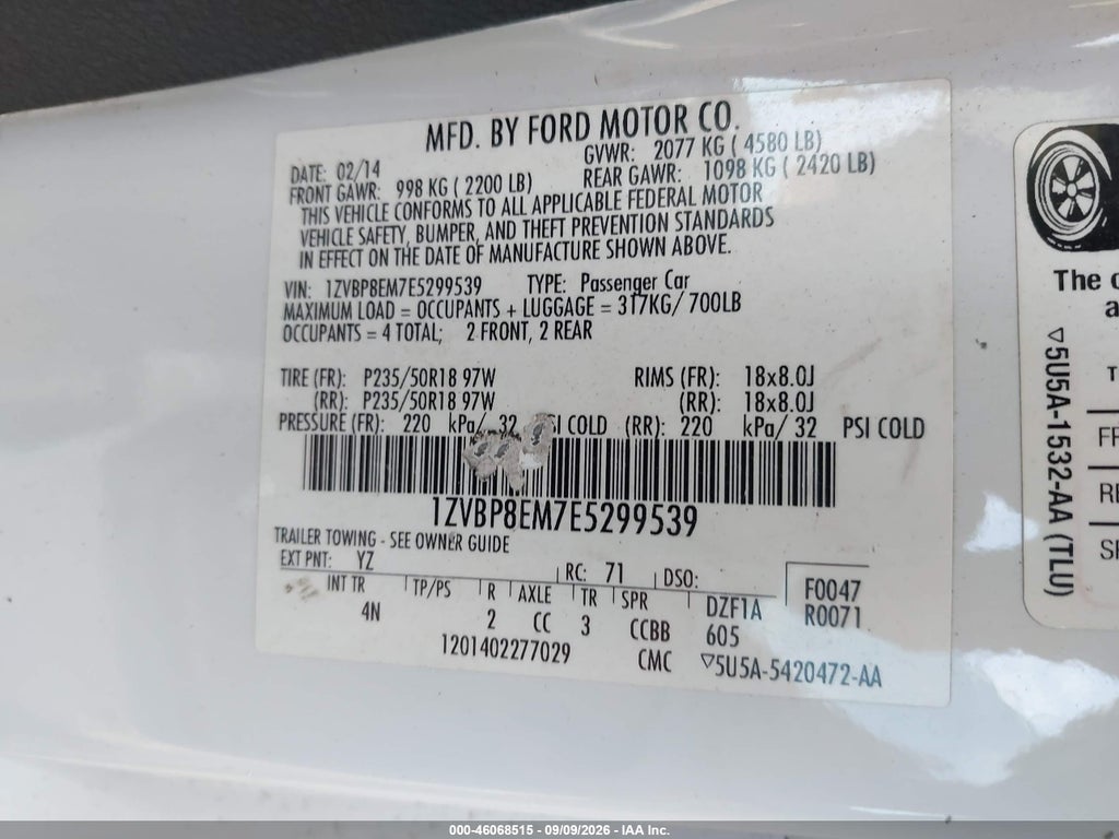 2014 Ford Mustang V6 Premium photo 9