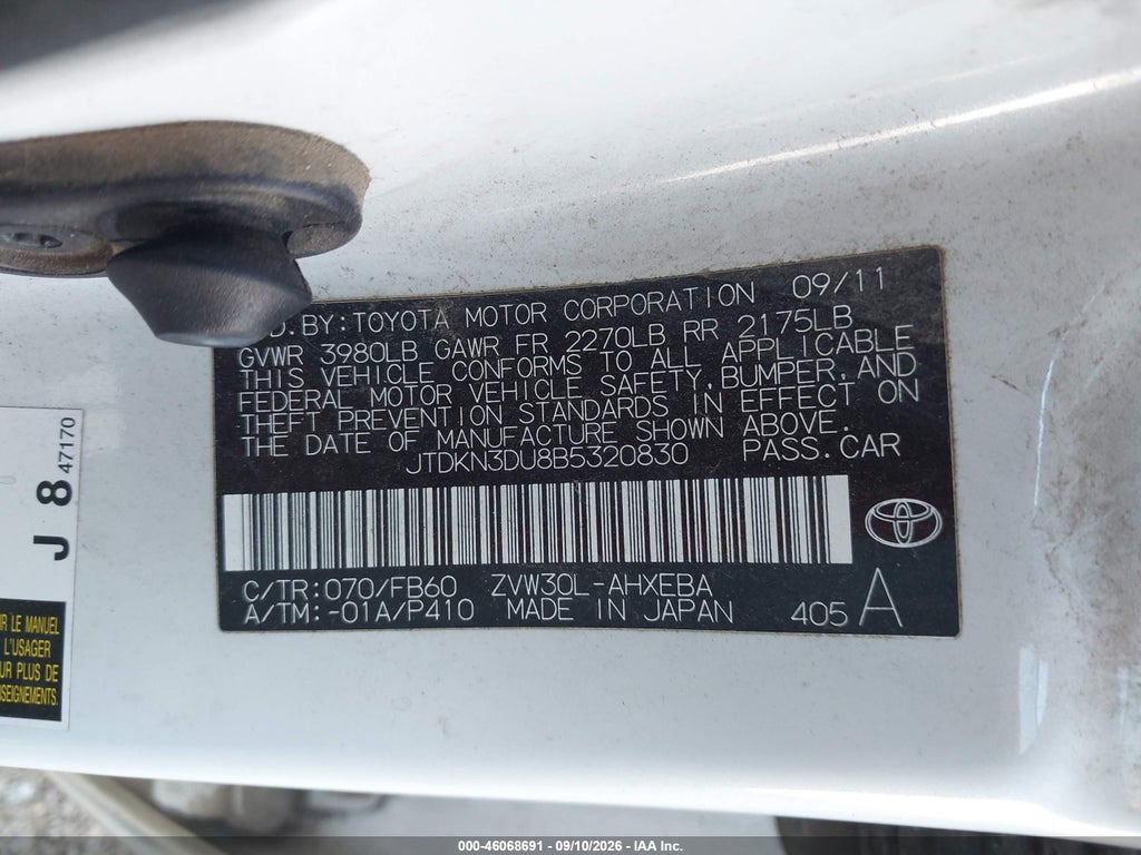 2011 Toyota Prius TWO photo 9