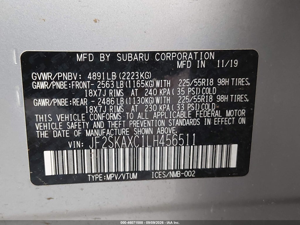 2020 Subaru Forester Touring photo 9