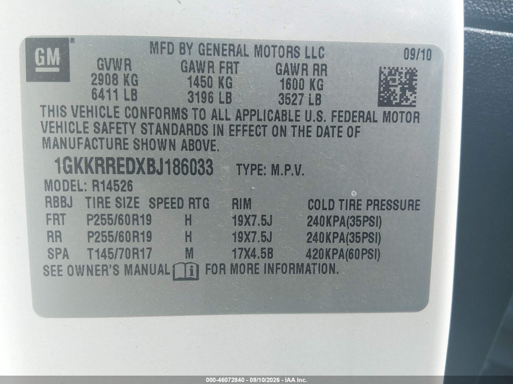 2011 GMC Acadia SLT-1 photo 9
