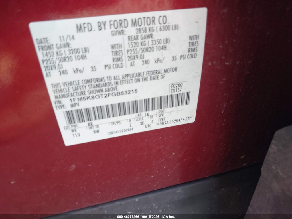 2015 Ford Explorer Sport photo 9