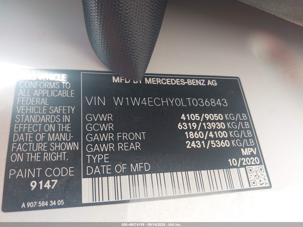 2020 Mercedes-Benz Sprinter 2500 High Roof V6 photo 9