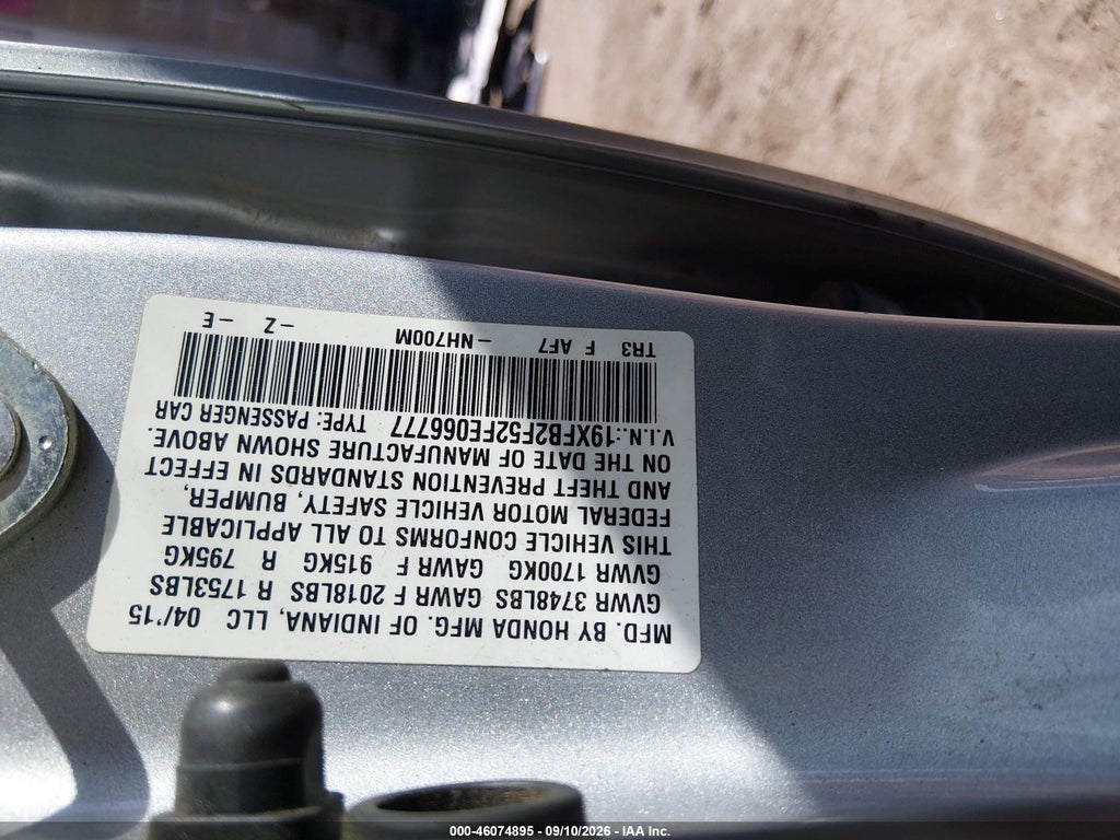 2015 Honda Civic LX photo 9