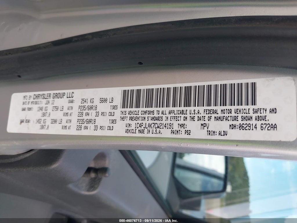 2012 Jeep Liberty Sport photo 9