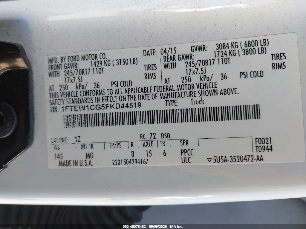 2015 Ford F-150 XLT photo 9