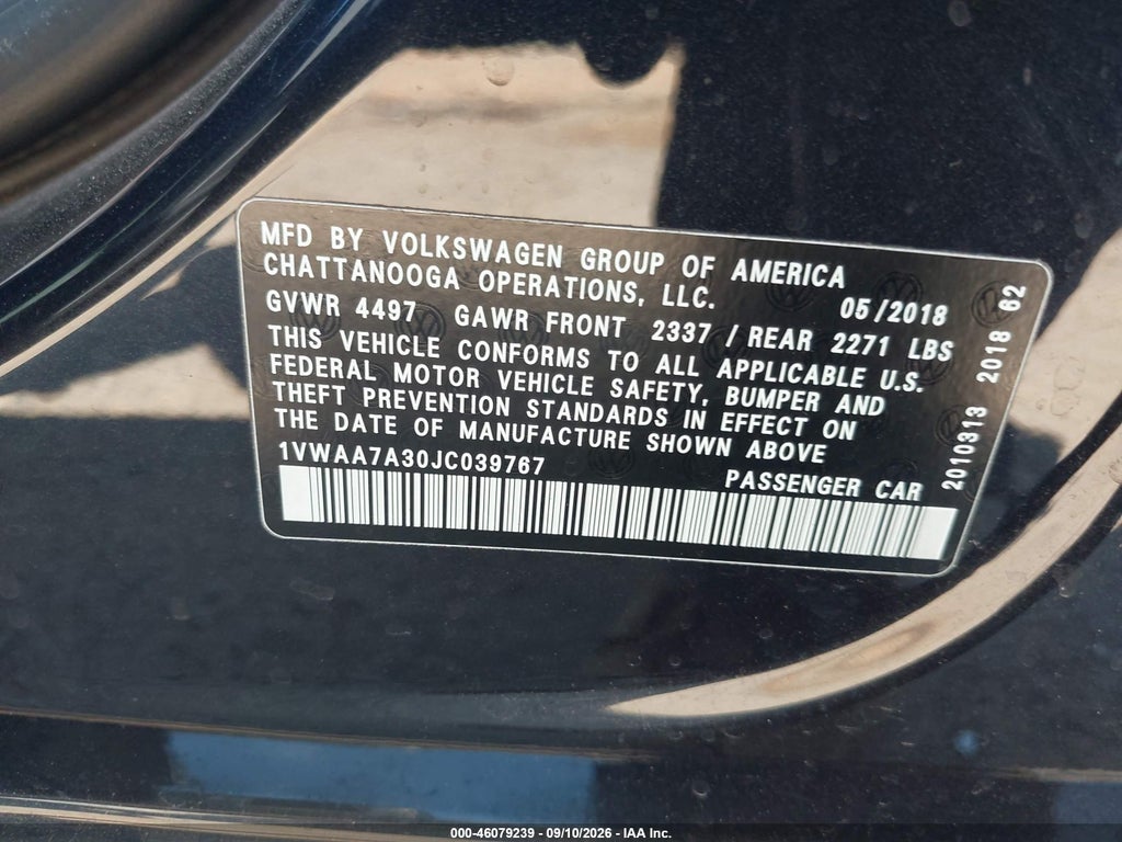 2018 Volkswagen Passat 2.0T R-Line/2.0T S photo 9