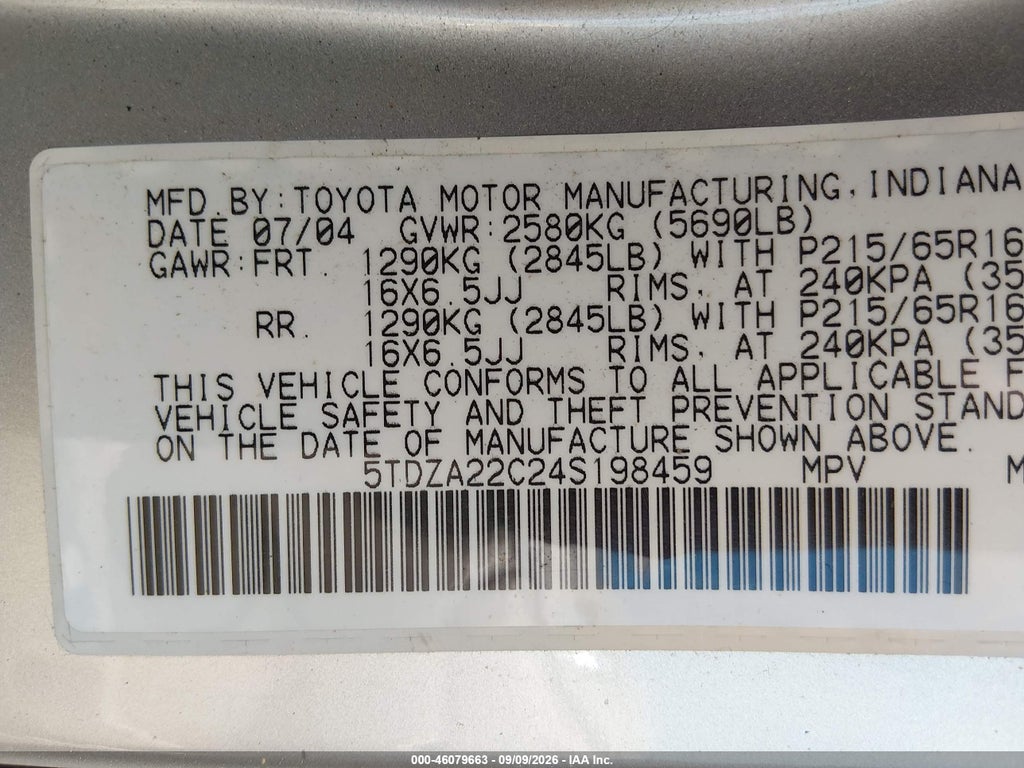 2004 Toyota Sienna XLE photo 9