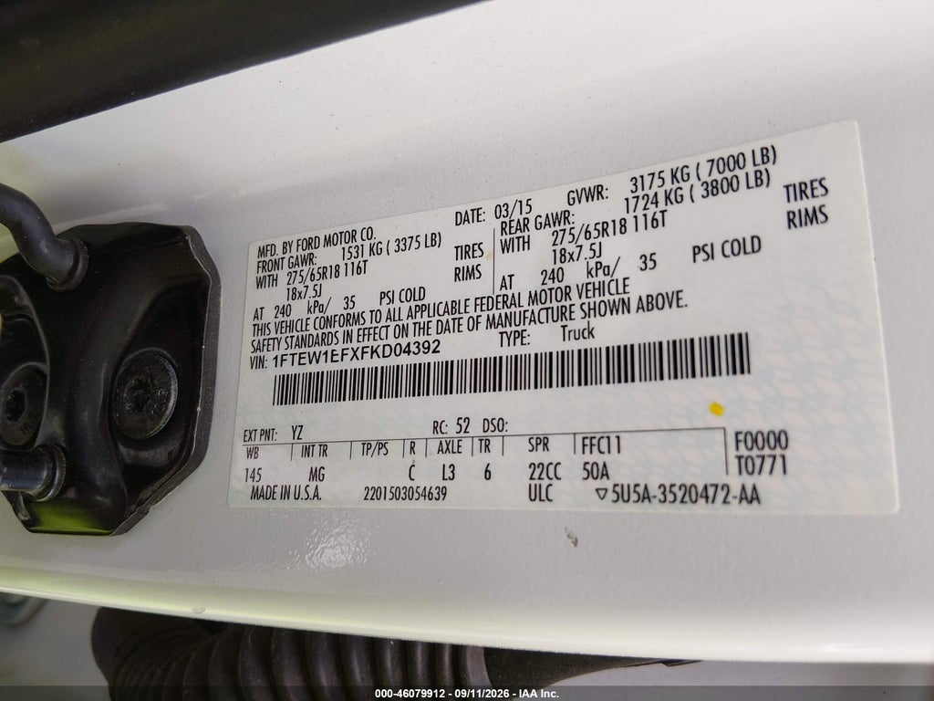 2015 Ford F-150 XLT photo 9