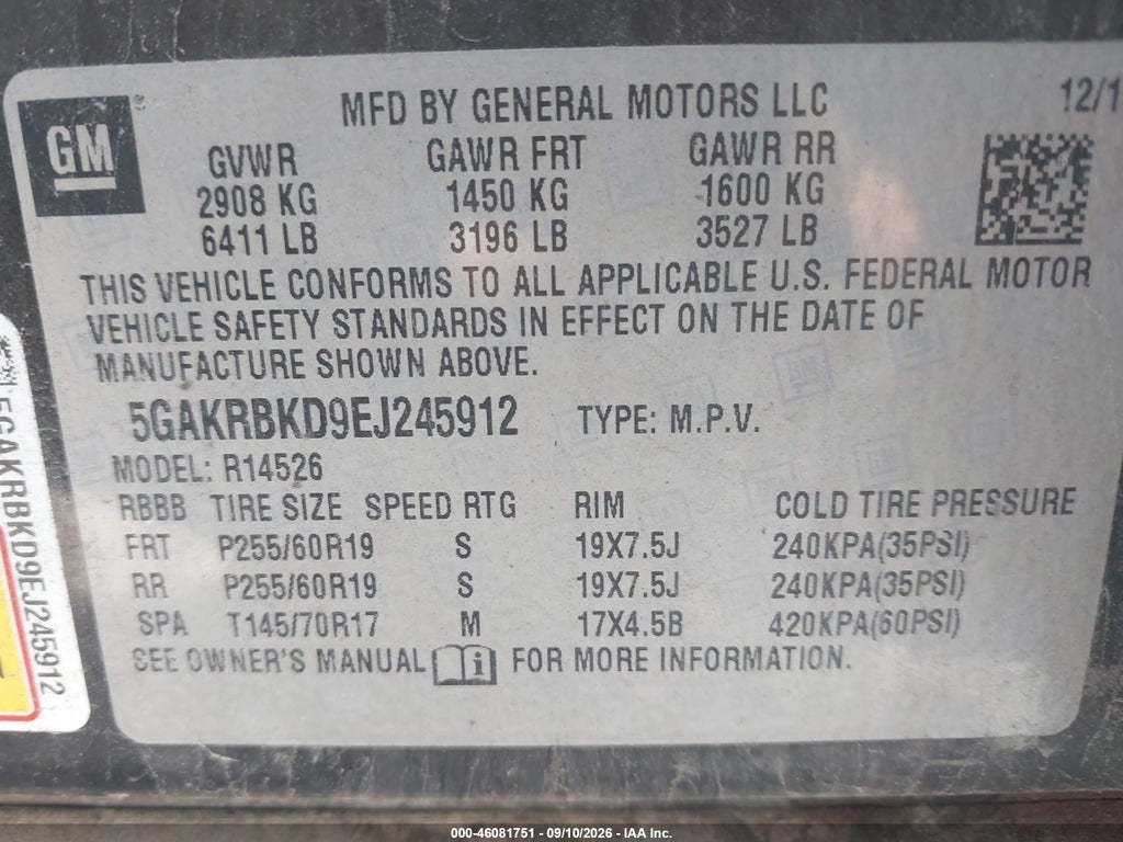 2014 Buick Enclave Leather photo 9