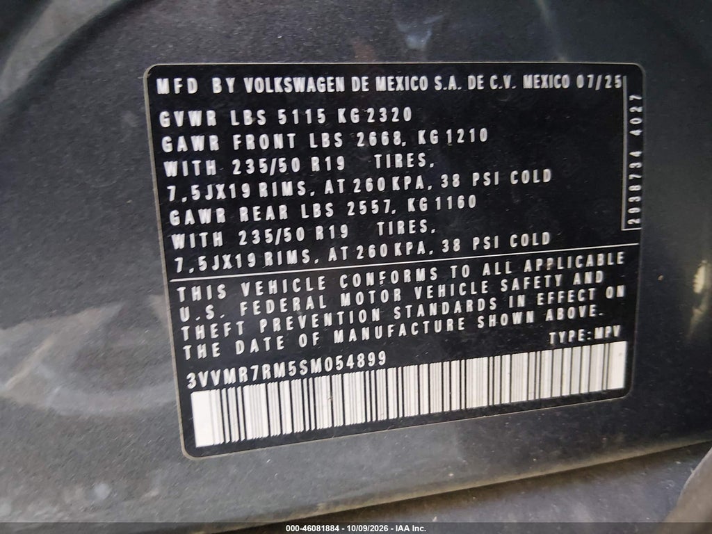 2025 Volkswagen Tiguan 2.0T SE photo 9