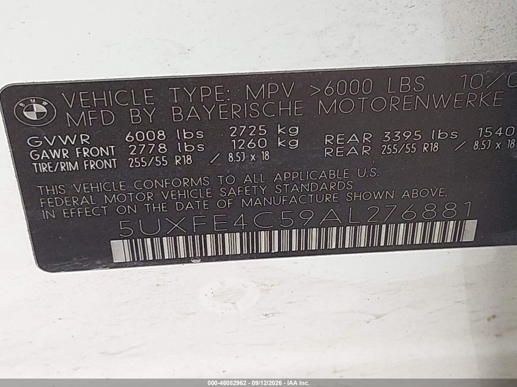 2010 BMW X5 XDRIVE30I photo 9