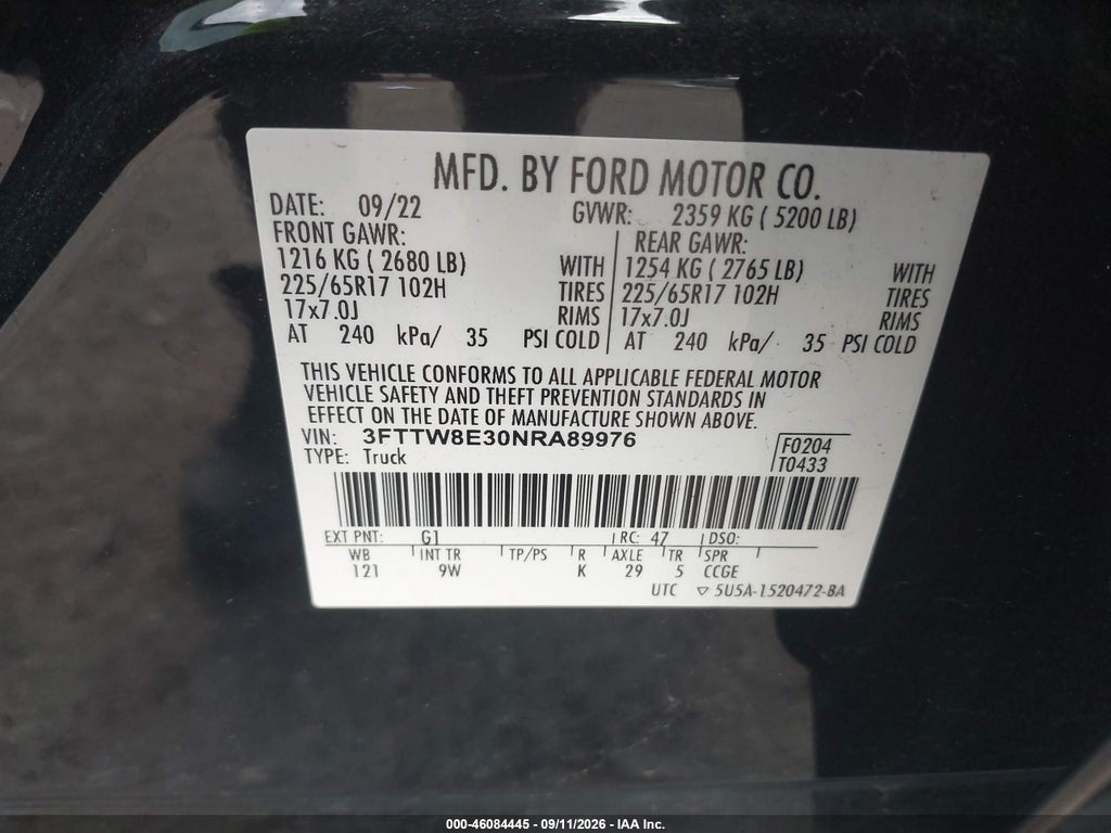 2022 Ford Maverick XL photo 9