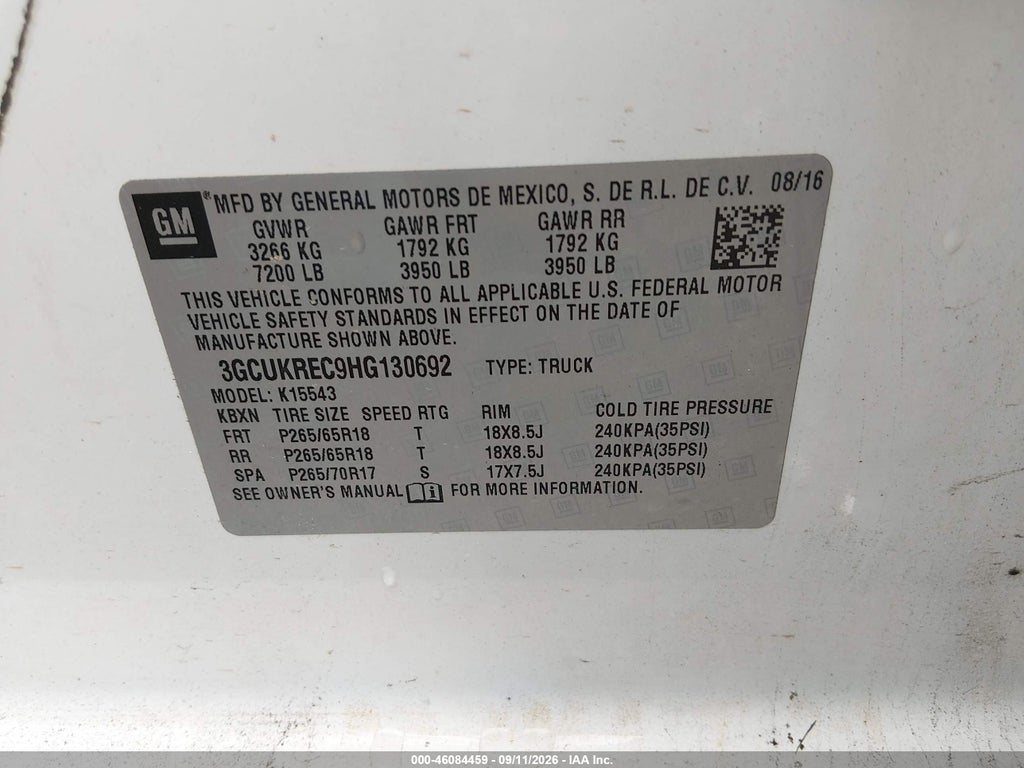 2017 Chevrolet Silverado 1500 1LT photo 9