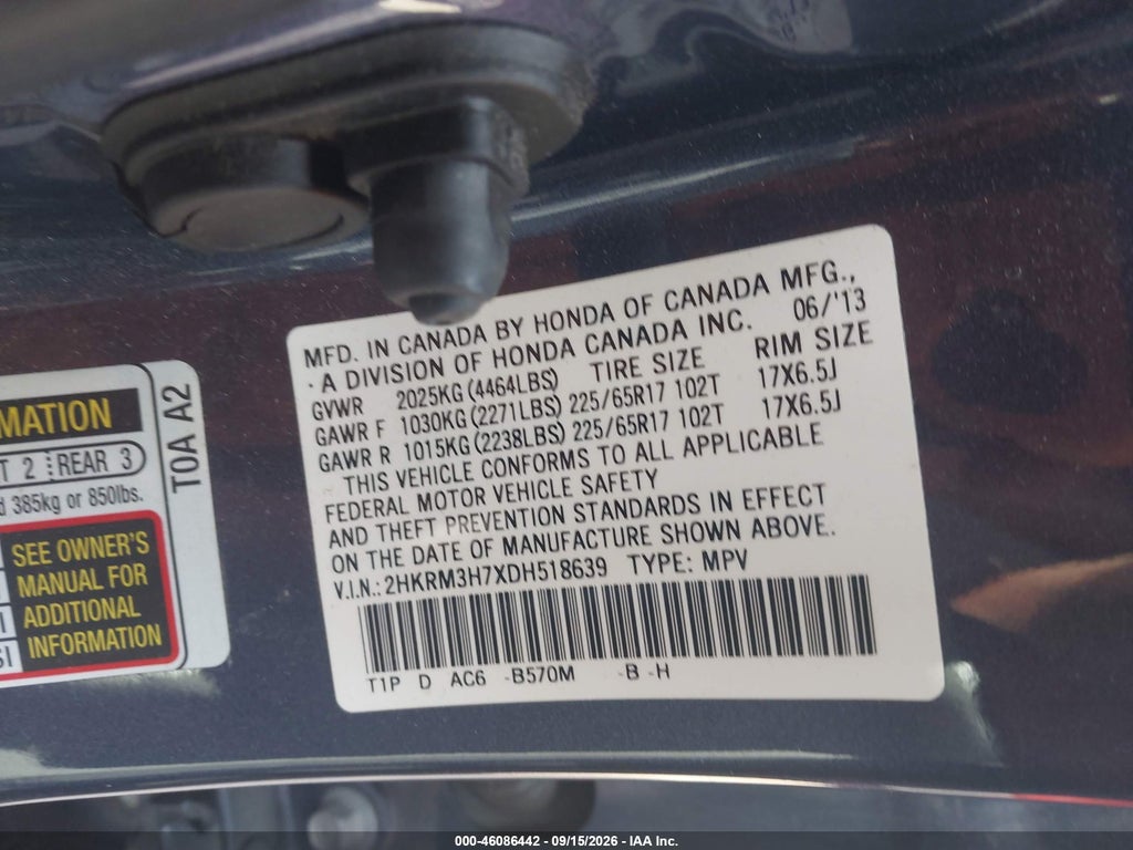 2013 Honda CR-V EX-L photo 9