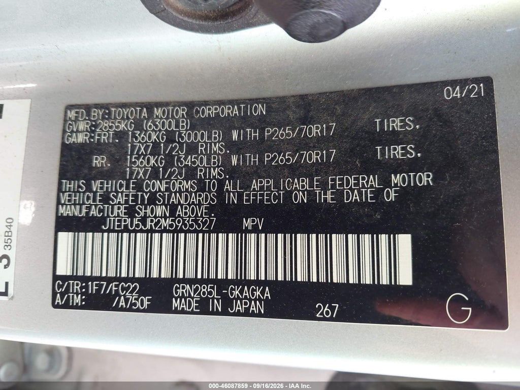 2021 Toyota 4RUNNER TRD OFF Road photo 9