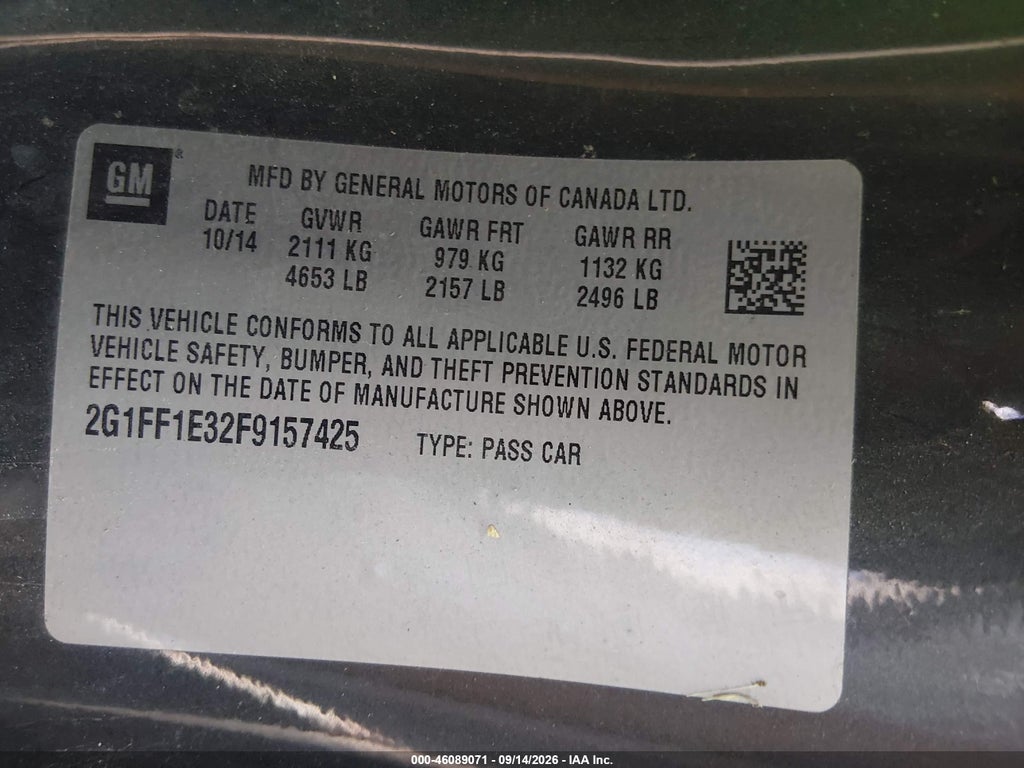 2015 Chevrolet Camaro 2LT photo 9