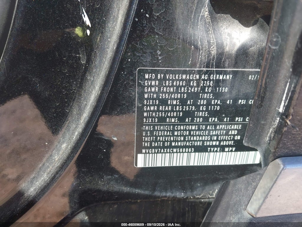 2012 Volkswagen Tiguan SEL photo 9