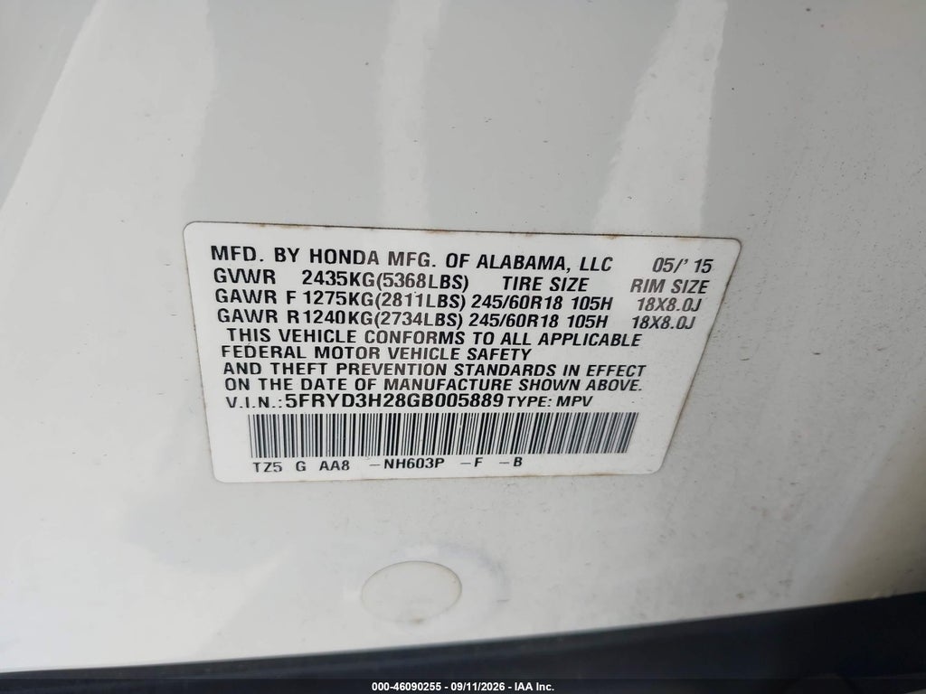 2016 Acura MDX Acurawatch Plus Package photo 9