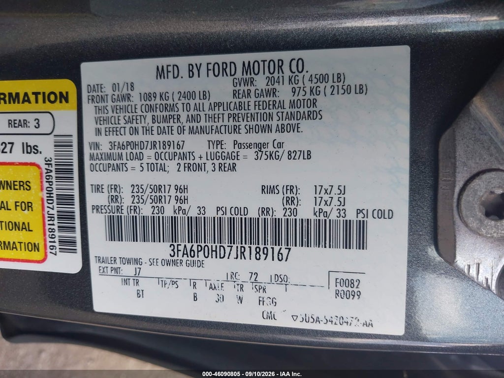 2018 Ford Fusion SE photo 9