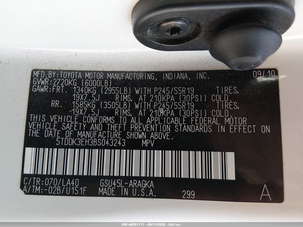 2011 Toyota Highlander Limited V6 photo 9