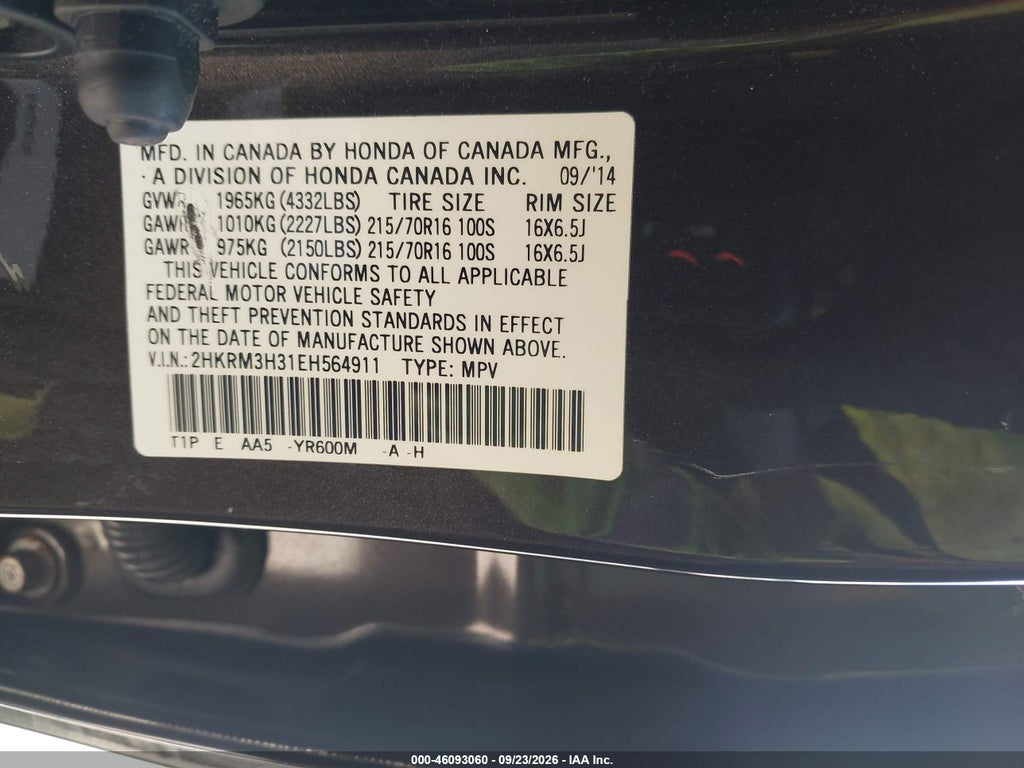 2014 Honda CR-V LX photo 9